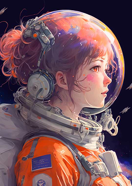 Astronaut Anime Girl