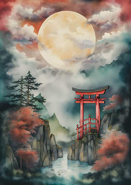 Torii gate in japan