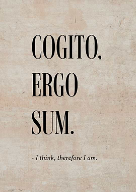 Latin Quote Cogito Ergo