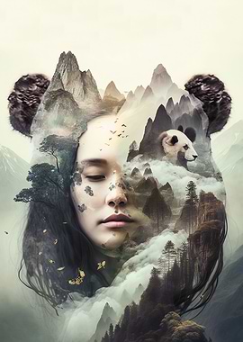 Fantasy Geisha panda