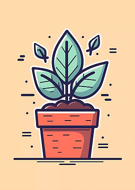 Cute Minimalist Pot Plant