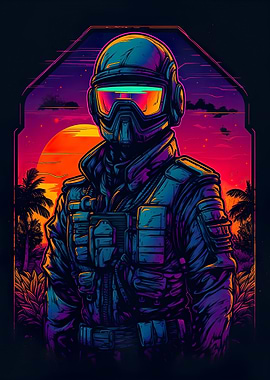 soldier vivid colors