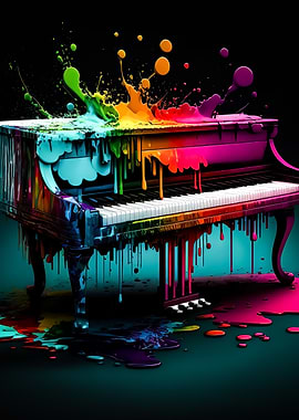 piano colorful