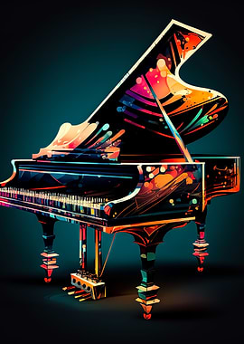 piano colorful