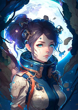 Anime Astronaut Girl