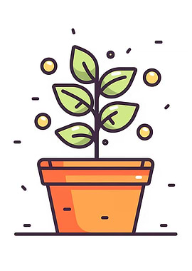 Cute Minimalist Pot Plant