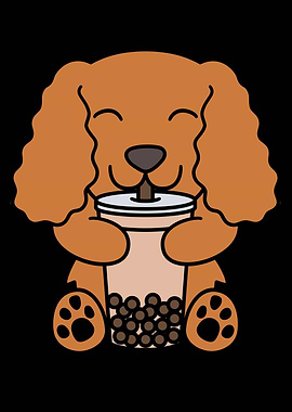 Cocker Spaniel Bubble Tea
