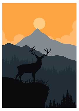 Modern Landscape With Sun