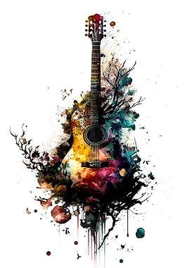 Guitar watercolor