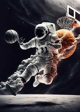 Astronaut Basketball Space