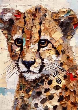 Cheetah Portrait Paper