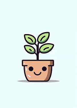Cute Minimalist Pot Plant