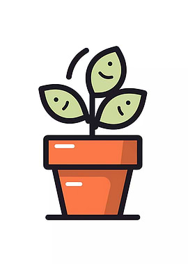 Cute Minimalist Pot Plant