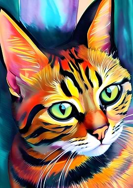 Portrait of Curious Tabby