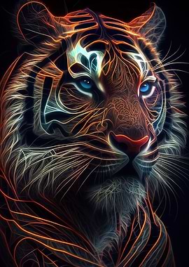 Tiger Face Fractalius