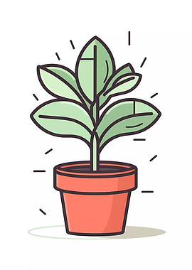 Cute Minimalist Pot Plant