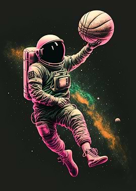Astronaut Basketball Space