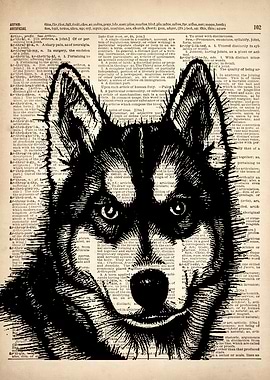 Husky DOG ILLUSTRATION