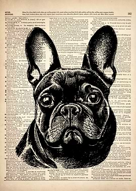 FRENCH BULLDOG DOG ART