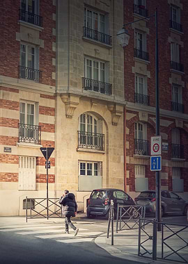 person crossing the street