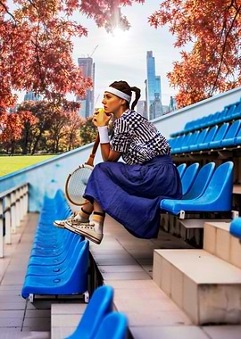 Tennis Girl in the Park