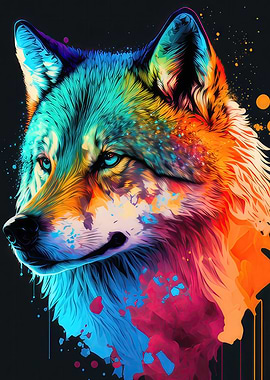 Colourful Wolf