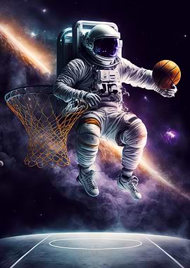 Astronaut Basketball Space