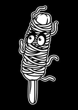 Food Character BnW 03