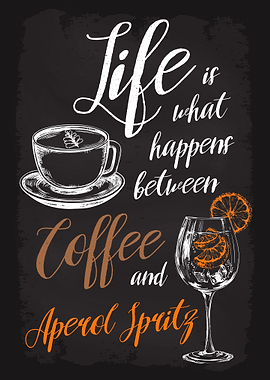 Life Happens Coffee Aperol