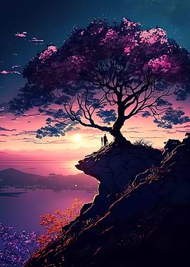 Anime Sunset Scenery
