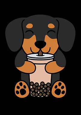 Dachshund Bubble Tea