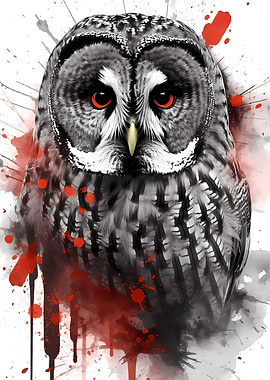 Great Gray Owl Painting