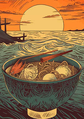 Ramen in the sunset sea