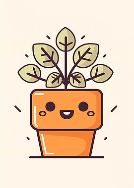 Cute Minimalist Pot Plant
