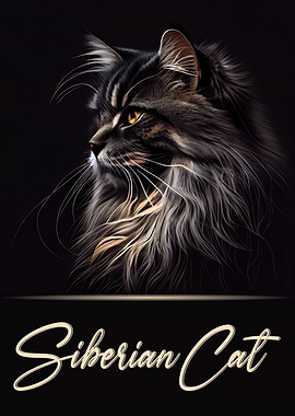 Siberian Cat Portrait