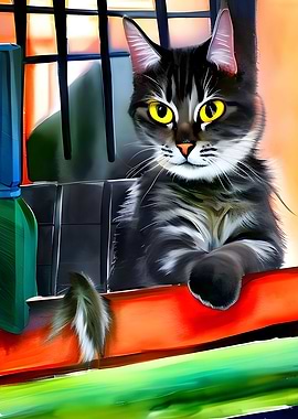 Curious Tabby Portrait