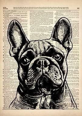 FRENCH BULLDOG DOG ART
