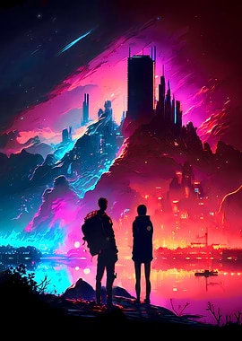 Couple Watch the City Burn