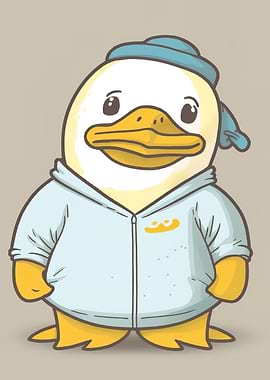 Cute cartoon duck
