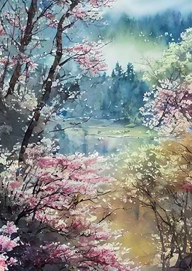 White Spring in The Forest