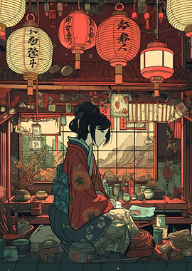 Manga Asian Culture Print