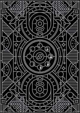 Cancer Zodiac Art Deco