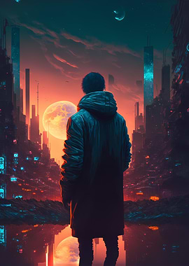 Cyberpunk neon night