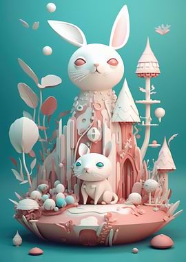 Majestic Rabbit and Castle