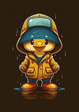 Cute cartoon duck