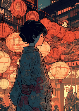 Asian Woman Manga Style