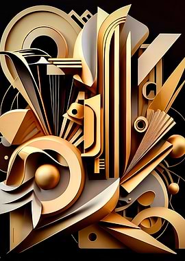 Golden Rhythm Abstract