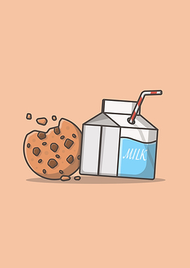 Milk And Cookies Cartoon