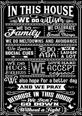 Autism House Rules Poster