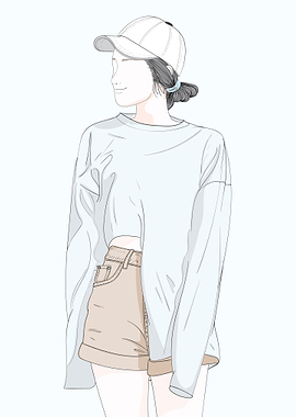 Oversized Sweater Girl